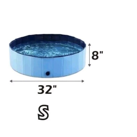 Blue Foldable Dog Pet Bath Pool - Picture 3 of 5
